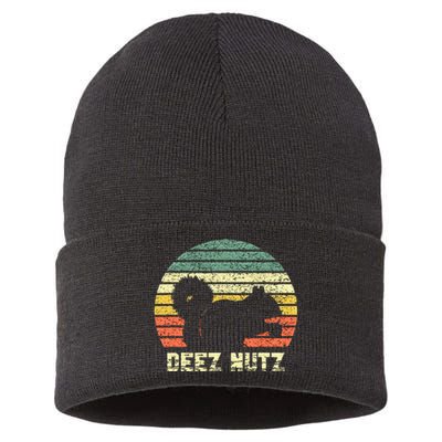 Deez Nuts Nutcracker Squirrel Deez Nutz Deezs Nut Funny Sustainable Knit Beanie