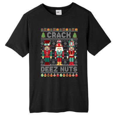 Deez Nuts Nutcracker Funny Ugly Christmas Sweater Xmas Tall Fusion ChromaSoft Performance T-Shirt