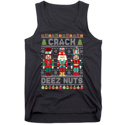 Deez Nuts Nutcracker Funny Ugly Christmas Sweater Xmas Tank Top