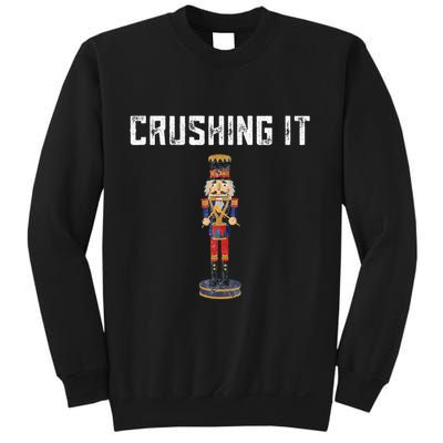 Deez Nuts Nut Cracker Crushing Christmas White Elephant Gift Sweatshirt