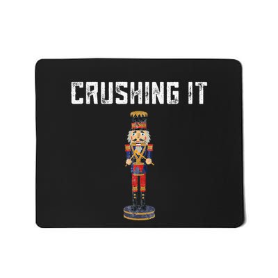 Deez Nuts Nut Cracker Crushing Christmas White Elephant Gift Mousepad