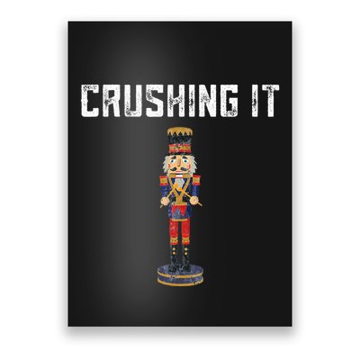 Deez Nuts Nut Cracker Crushing Christmas White Elephant Gift Poster