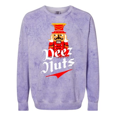 Deez Nuts Nutcracker Shirt Funny Ugly Christmas Sweater Colorblast Crewneck Sweatshirt