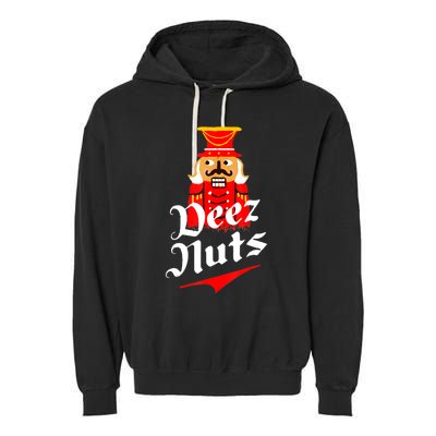 Deez Nuts Nutcracker Shirt Funny Ugly Christmas Sweater Garment-Dyed Fleece Hoodie