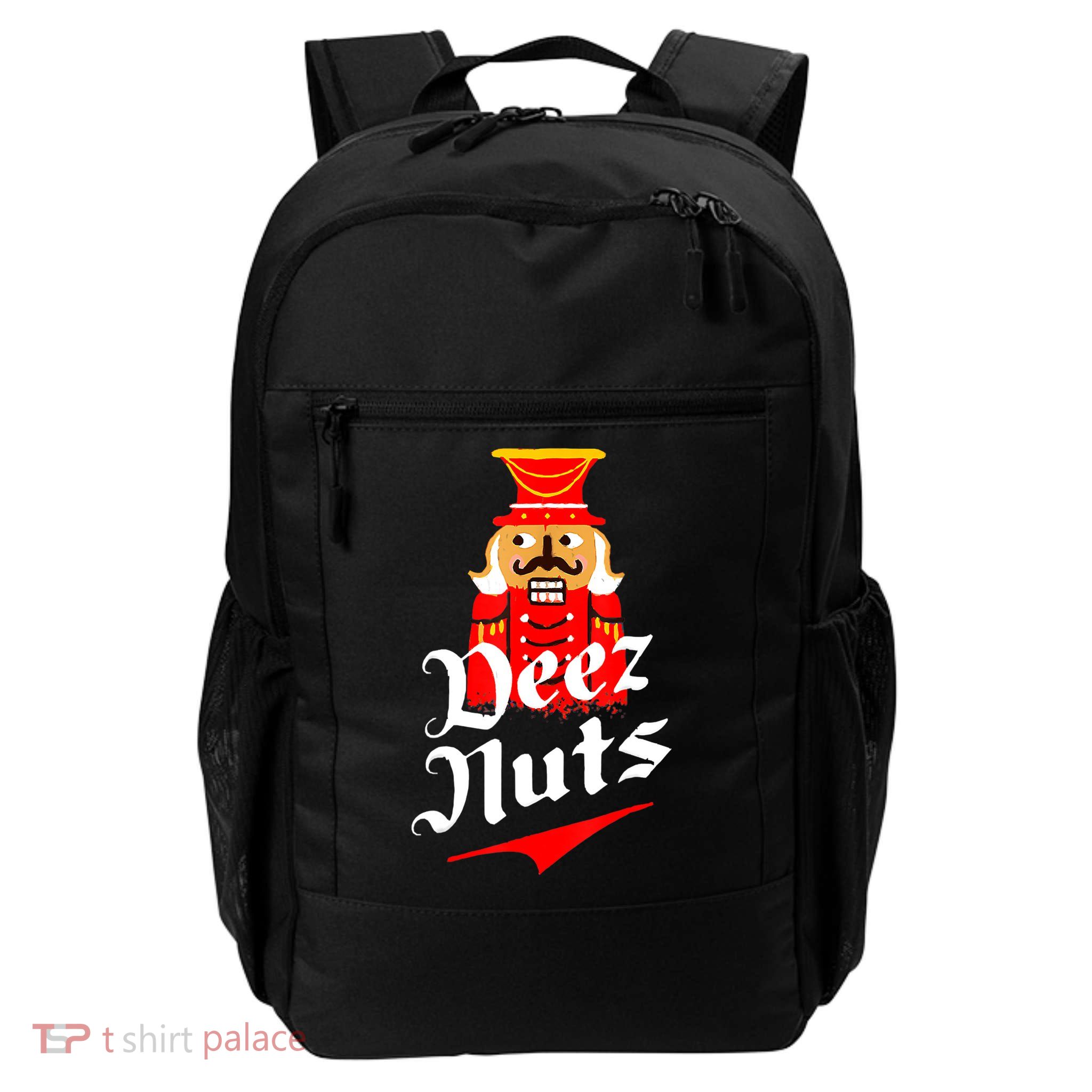 Deez Nuts Nutcracker Shirt Funny Ugly Christmas Sweater Daily Commute Backpack