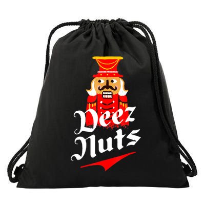 Deez Nuts Nutcracker Shirt Funny Ugly Christmas Sweater Drawstring Bag