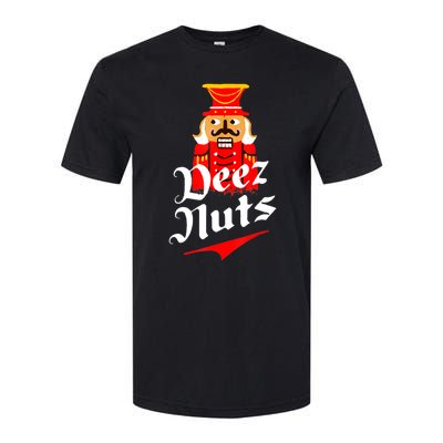 Deez Nuts Nutcracker Shirt Funny Ugly Christmas Sweater Softstyle CVC T-Shirt