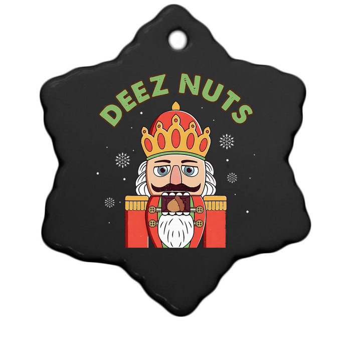 Deez Nuts Nutcracker Nut Wo Funny Christmas Pjs  Ceramic Star Ornament