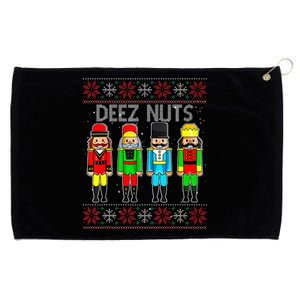 Deez Nuts Nutcracker Ugly Christmas Sweater Grommeted Golf Towel