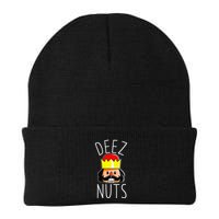 Deez Nuts Nutcracker Funny Christmas Nut Cracker Meme Knit Cap Winter Beanie