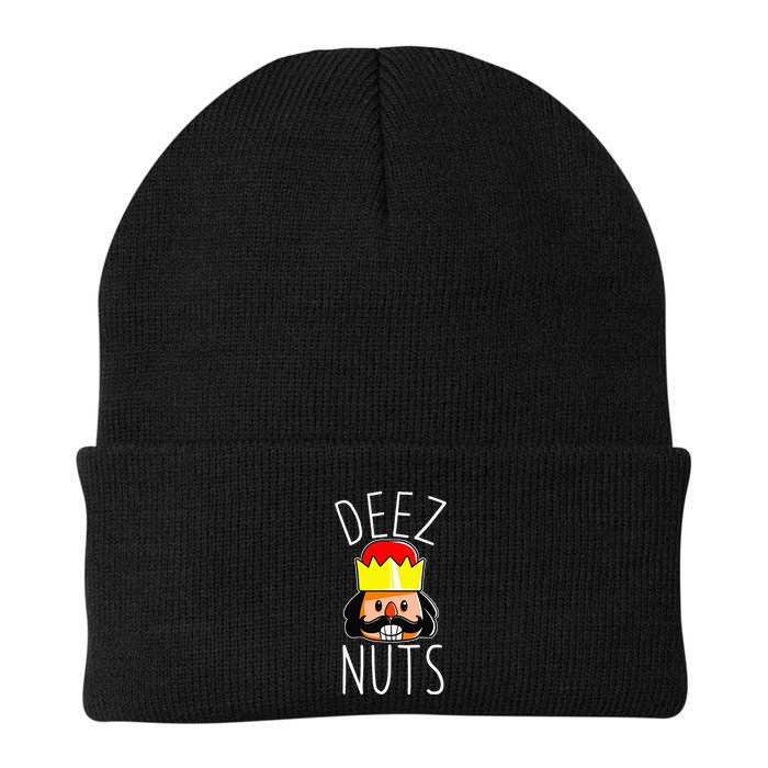 Deez Nuts Nutcracker Funny Christmas Nut Cracker Meme Knit Cap Winter Beanie