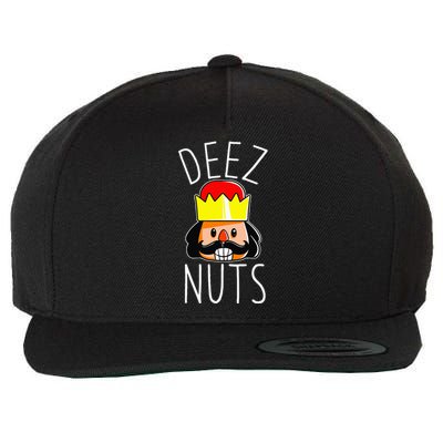 Deez Nuts Nutcracker Funny Christmas Nut Cracker Meme Wool Snapback Cap