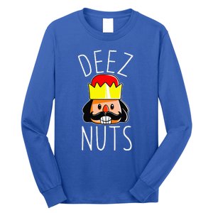 Deez Nuts Nutcracker Funny Christmas Nut Cracker Meme Long Sleeve Shirt