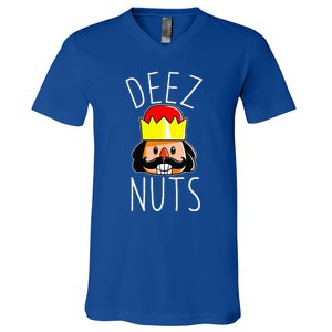 Deez Nuts Nutcracker Funny Christmas Nut Cracker Meme V-Neck T-Shirt