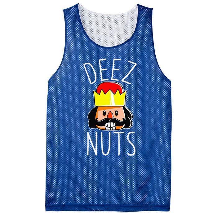 Deez Nuts Nutcracker Funny Christmas Nut Cracker Meme Mesh Reversible Basketball Jersey Tank