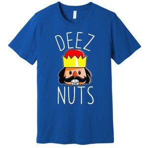 Deez Nuts Nutcracker Funny Christmas Nut Cracker Meme Premium T-Shirt