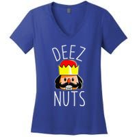 Deez Nuts Nutcracker Funny Christmas Nut Cracker Meme Women's V-Neck T-Shirt