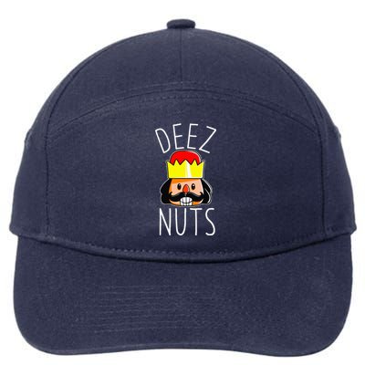 Deez Nuts Nutcracker Funny Christmas Nut Cracker Meme 7-Panel Snapback Hat