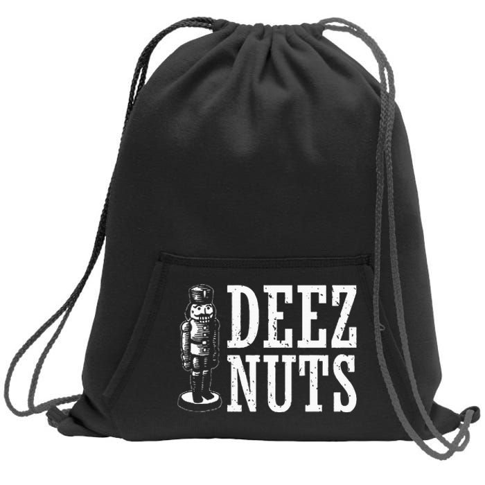 Deez Nuts Nutcracker Nut Christmas Funny Xmas Pajama Sweatshirt Cinch Pack Bag