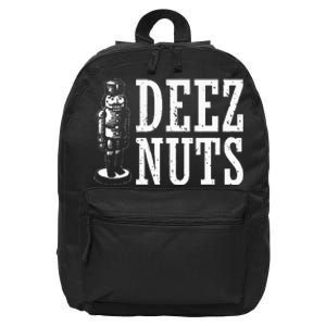 Deez Nuts Nutcracker Nut Christmas Funny Xmas Pajama 16 in Basic Backpack