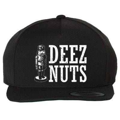 Deez Nuts Nutcracker Nut Christmas Funny Xmas Pajama Wool Snapback Cap