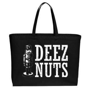 Deez Nuts Nutcracker Nut Christmas Funny Xmas Pajama Cotton Canvas Jumbo Tote