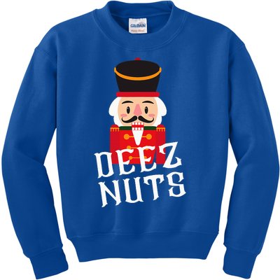 Deez Nuts Nutcracker Nut Wo Funny Christmas Pjs Kids Sweatshirt