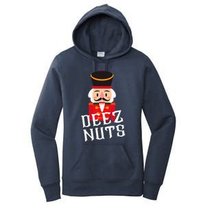 Deez Nuts Nutcracker Nut Wo Funny Christmas Pjs Women's Pullover Hoodie