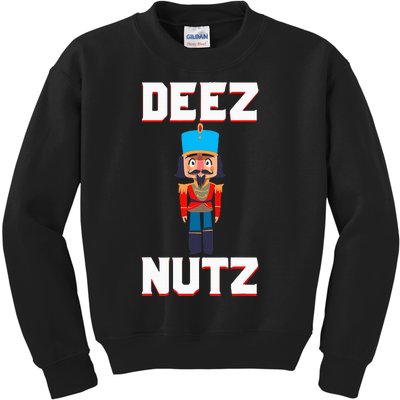 Deez Nutz Nutcracker Nuts Holiday Christmas Funny Novelty Kids Sweatshirt