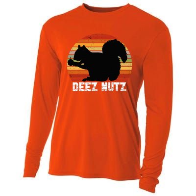 Deez Nutz Nutcracker Squirrel Gopher Chipmunk Dees Nuts Cooling Performance Long Sleeve Crew