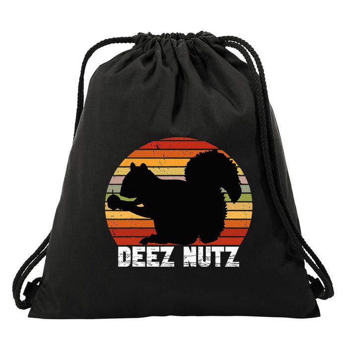 Deez Nutz Nutcracker Squirrel Gopher Chipmunk Dees Nuts Drawstring Bag