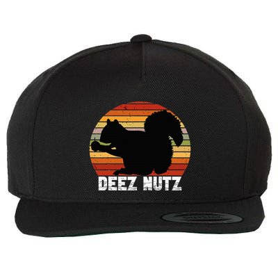 Deez Nutz Nutcracker Squirrel Gopher Chipmunk Dees Nuts Wool Snapback Cap