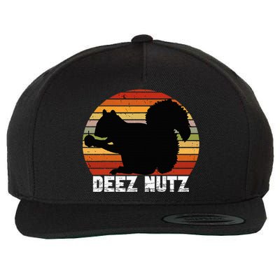 Deez Nutz Nutcracker Squirrel Gopher Chipmunk Dees Nuts Wool Snapback Cap