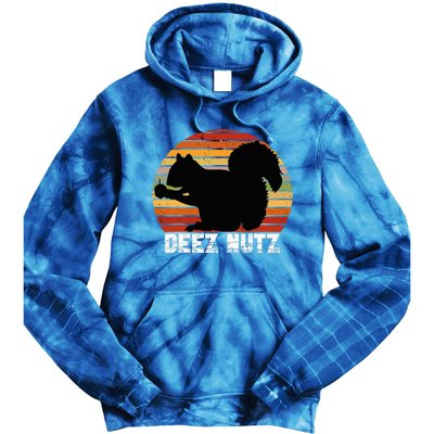 Deez Nutz Nutcracker Squirrel Gopher Chipmunk Dees Nuts Tie Dye Hoodie