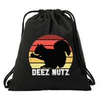 Deez Nutz Nutcracker Squirrel Gopher Chipmunk Dees Nuts Drawstring Bag