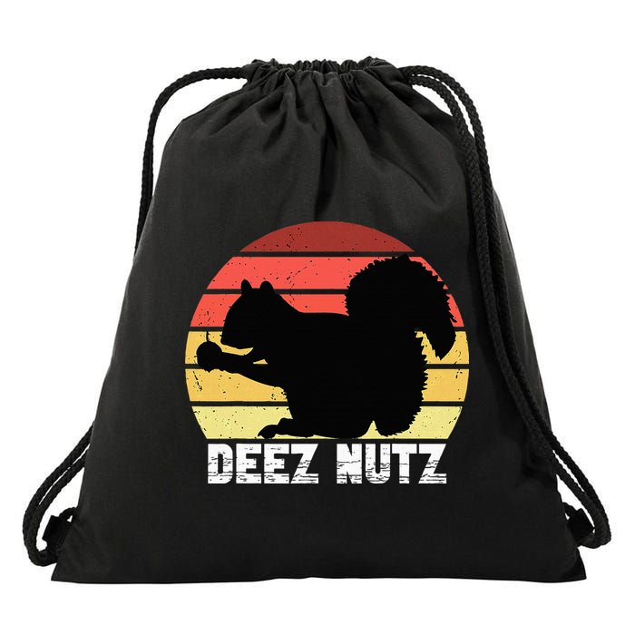 Deez Nutz Nutcracker Squirrel Gopher Chipmunk Dees Nuts Drawstring Bag