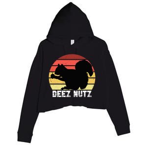 Deez Nutz Nutcracker Squirrel Gopher Chipmunk Dees Nuts Crop Fleece Hoodie