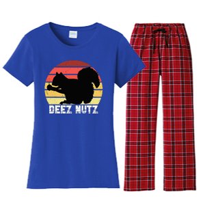 Deez Nutz Nutcracker Squirrel Gopher Chipmunk Dees Nuts Women's Flannel Pajama Set