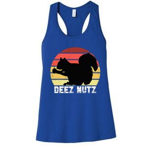 Deez Nutz Nutcracker Squirrel Gopher Chipmunk Dees Nuts Women's Racerback Tank