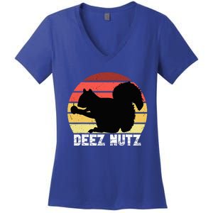 Deez Nutz Nutcracker Squirrel Gopher Chipmunk Dees Nuts Women's V-Neck T-Shirt