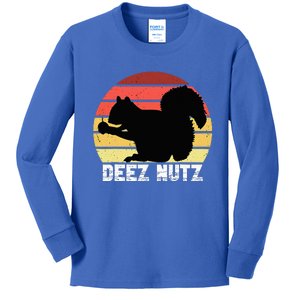 Deez Nutz Nutcracker Squirrel Gopher Chipmunk Dees Nuts Kids Long Sleeve Shirt