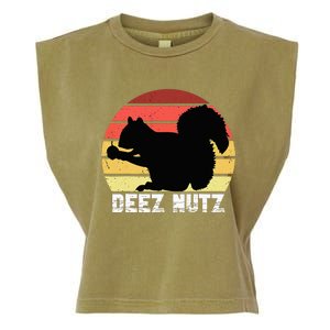 Deez Nutz Nutcracker Squirrel Gopher Chipmunk Dees Nuts Garment-Dyed Women's Muscle Tee