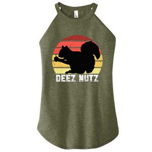 Deez Nutz Nutcracker Squirrel Gopher Chipmunk Dees Nuts Women's Perfect Tri Rocker Tank