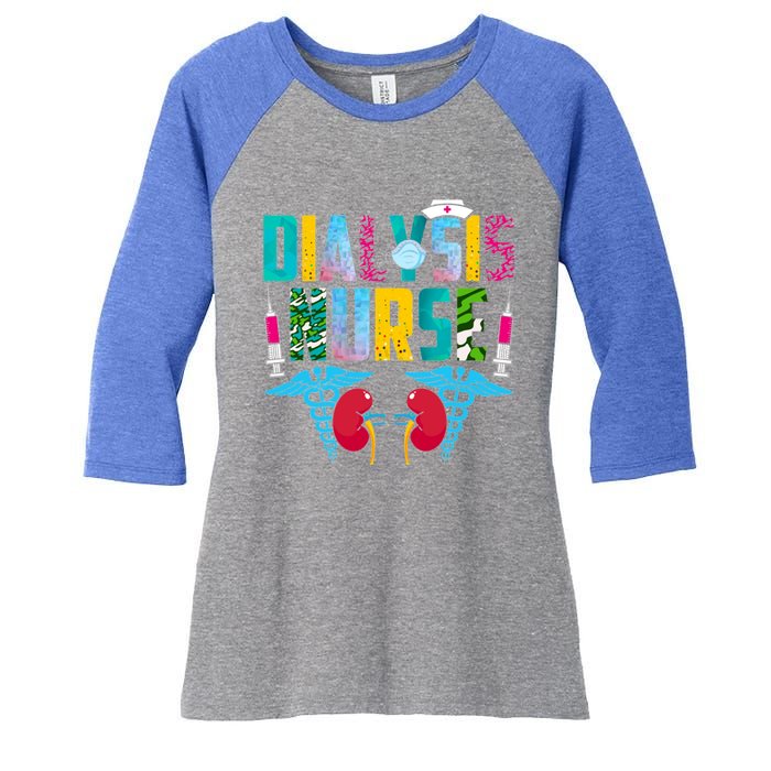 Dialysis Nurse Nephrology Nurse Neys Student Medical Gift Women's Tri-Blend 3/4-Sleeve Raglan Shirt