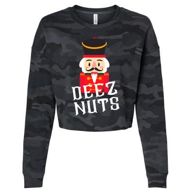 Deez Nuts Nutcracker Nu Funny Christmas Pjs Cropped Pullover Crew