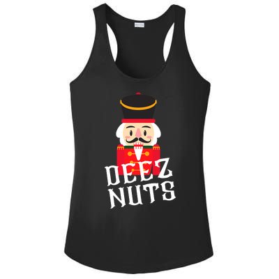 Deez Nuts Nutcracker Nu Funny Christmas Pjs Ladies PosiCharge Competitor Racerback Tank