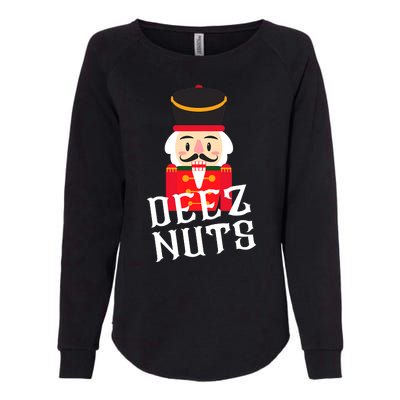 Deez Nuts Nutcracker Nu Funny Christmas Pjs Womens California Wash Sweatshirt