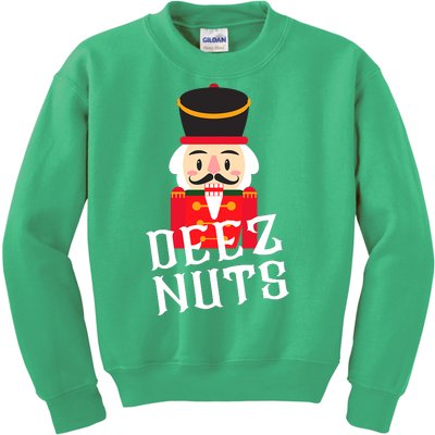 Deez Nuts Nutcracker Nu Funny Christmas Pjs Kids Sweatshirt