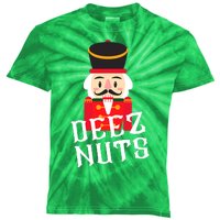 Deez Nuts Nutcracker Nu Funny Christmas Pjs Kids Tie-Dye T-Shirt