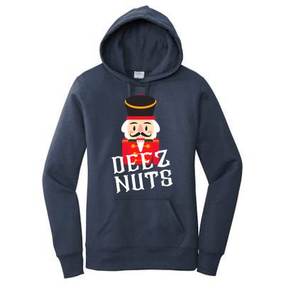 Deez Nuts Nutcracker Nu Funny Christmas Pjs Women's Pullover Hoodie